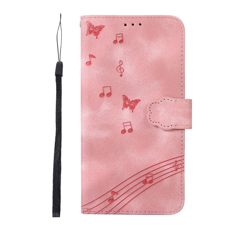 Embossing Butterfly Skin Feel Leather Wallet Case with Cartoon Bear Photo Frame for iPhone Samsung Xiaomi Huawei OPPO Stand Holder Magnetic Flip Cover