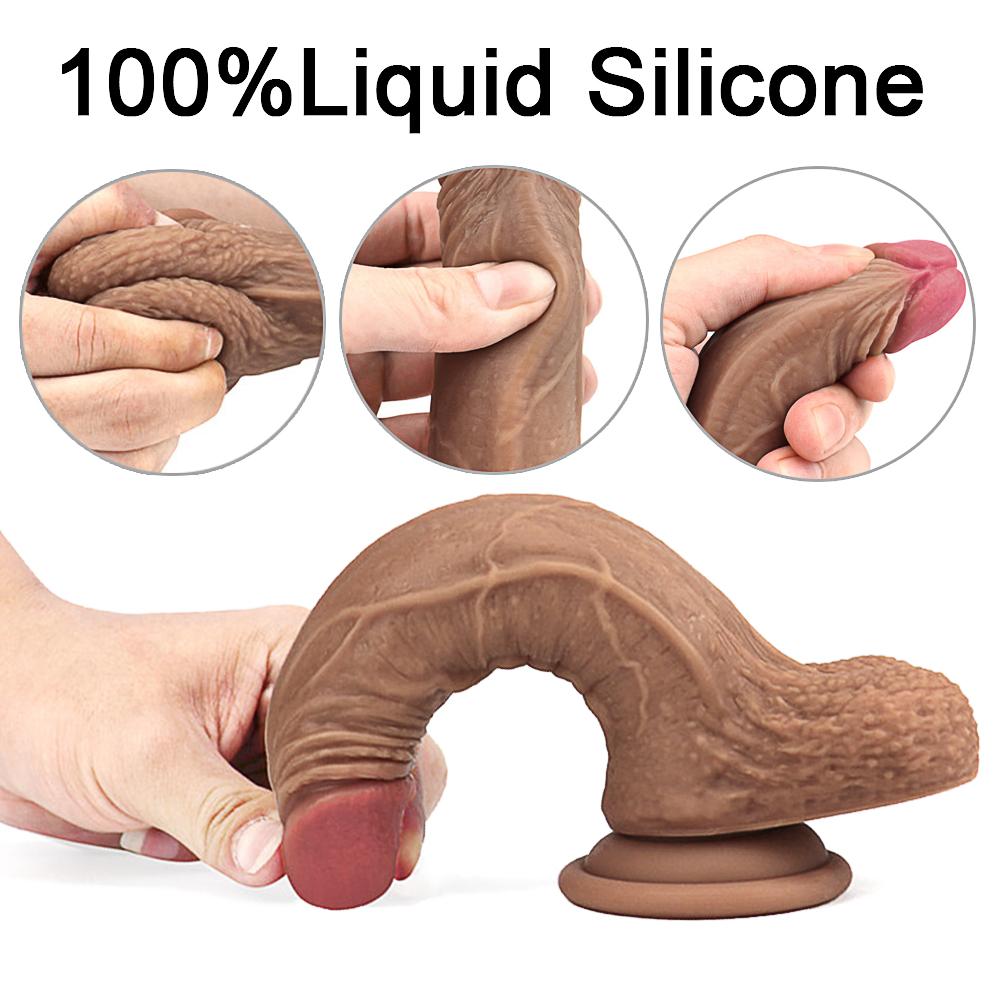 MoDi Realistic Dildo Stretch Thrust G-spot Clitoral Anal Huge Penis Adult Sex Toys For Women Couple Flirting Tool