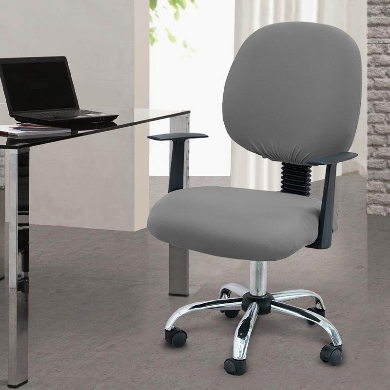Two Piece Stretchable Computer Chair Cover Washable Executive Office Chair Protector Slipcover