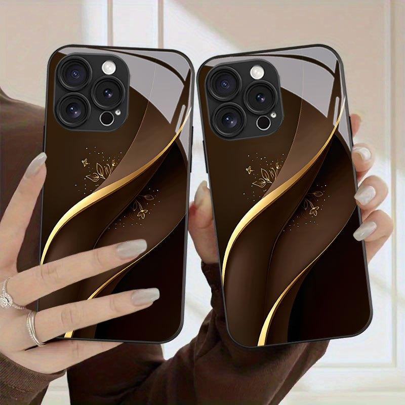 Элегантный чехол для телефона с дизайном в виде волны, подходит для iPhone 16 16Pro 16Promax 16Plus 15 15Plus 15Pro 15Promax и других моделей