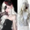 WTB White Gold Water Ripple Synthetic Wig Female Gothic Style Dark Fairy Tale Series Points Bangs White Gold Water Ripple Long Wig