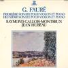 LP Record RAYMOND GALLOIS-MONTBRUN, JEAN HUBE - Faure: Violin Sonata No. 1, No. 2 OS2860RE ERATO 1973 Japan Classical Used