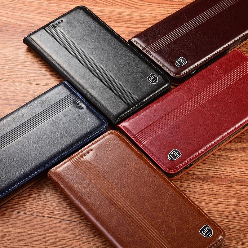 Genuine Leather Flip Cover for OPPO A3pro with Anti-fall Protective Design