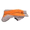 Reflective Turtleneck Dog Vest Thickening Warm Dog Cold Weather Jacket for Autumn Winter Grey Orange