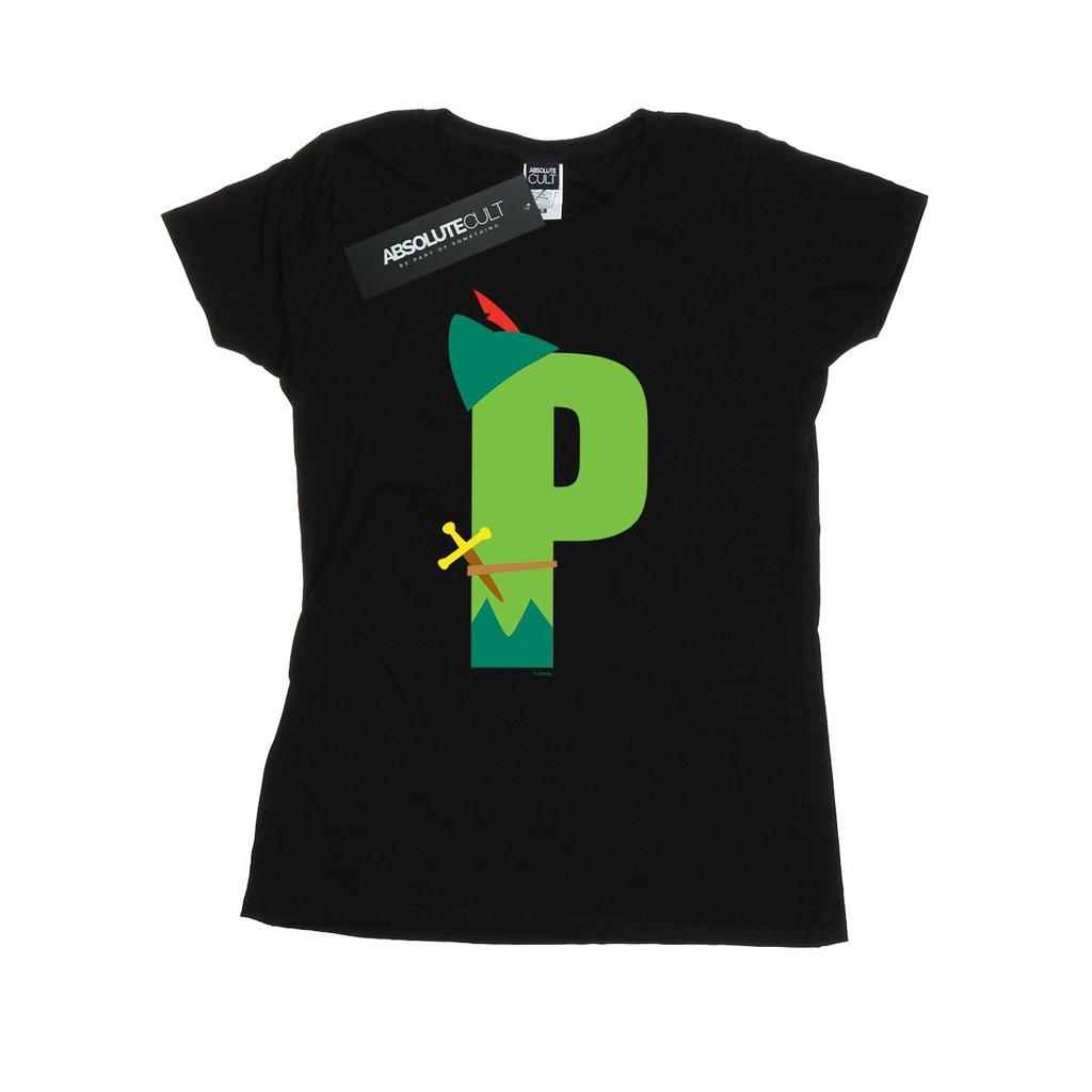 Disney Womens/Ladies Alphabet P Is For Peter Pan Cotton T-Shirt