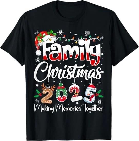 Men's and Women's T-shirts NEW LIMITED Family Christmas 2025 Matching Outfit Xmas Squad Santa T-Shirt S-3XL