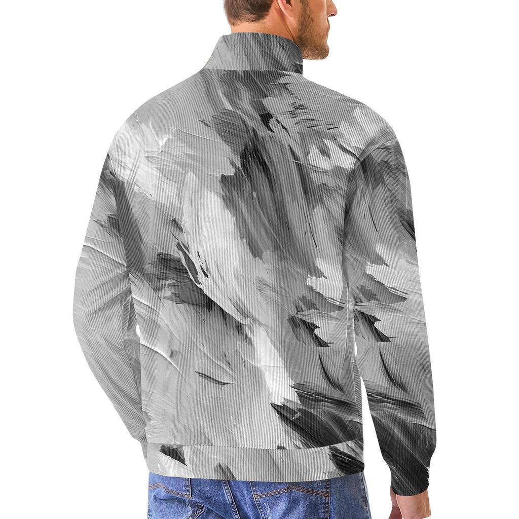 Мужская повседневная толстовка в стиле ретро с градиентным принтом