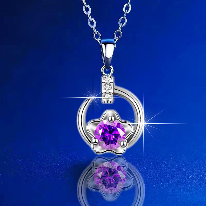 Серебряное ожерелье S925 Plum Nail, женская новая простая цепочка с цветком на ключицу
