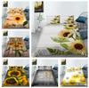 3D-печать Подсолнух Постельное белье Для Женщин и Девочек Цветочный Пух Пододеяльник и Наволочка 2/3 шт King Queen Кровать Полноразмерный Пододеяльник Подарок