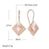 Необычные серьги-подвески цвета розового золота для женщин, геометрические, полые, с цветочным узором, аксессуары, повседневные винтажные украшения