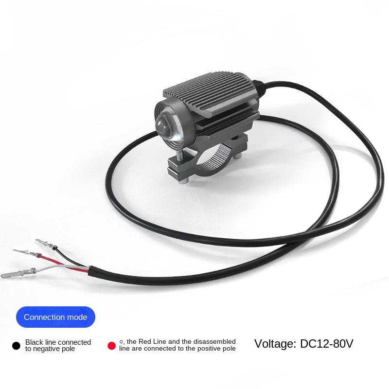 Новая двухцветная маленькая стальная пушка 12-80 В для автомобилей и мотоциклов, модифицированная светодиодная фара, супер яркий водонепроницаемый модифицированный светильник