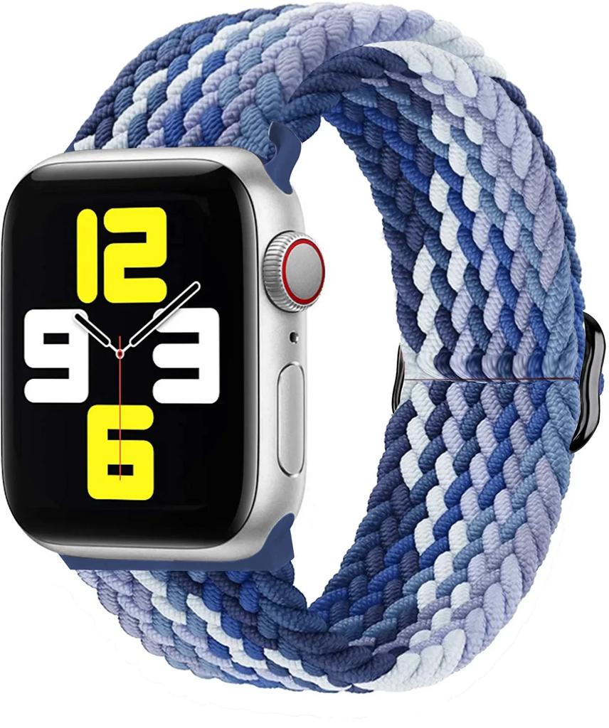 Плетеный ремешок Solo Loop для Apple Watch 10 Band 42 мм 46 мм 45 мм 44 мм 40 мм 9 8 7 6 5 4 SE 2 Регулируемый эластичный нейлоновый ремешок iWatch Ultra