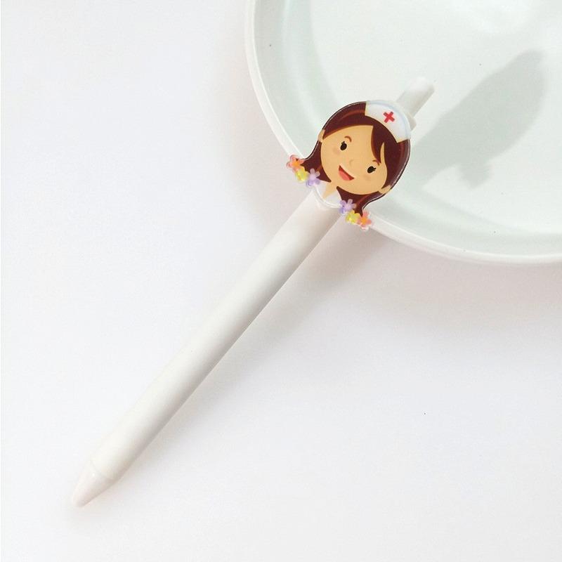 Креативная мультяшная больничная серия ярких цветов, нейтральная ручка для медсестры и доктора, 0,5 мм, гелевая ручка с черными чернилами, принадлежности для клиники