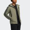 adidas 3-й пуховик для спорта на открытом воздухе с капюшоном и пухом, зимняя мужская верхняя одежда, армейско-зеленый H23083
