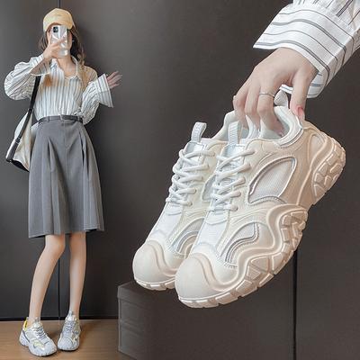 Ins корейская версия сетчатые туфли женские 2025 осень новые универсальные студенческие тканевые туфли платформа дышащие повседневные женские туфли LD06