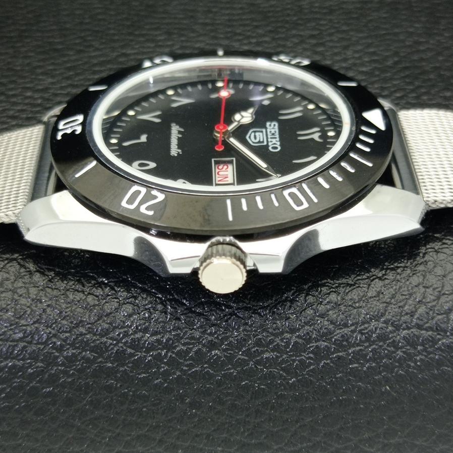 ЯПОНИЯ ВОССТАНОВЛЕННЫЕ SEIKO 5 МУЖСКИЕ 6309A АВТОМАТИЧЕСКИЕ ЧАСЫ С ЧЕРНЫМ ЦИФЕРБЛАТОМ В АРАБСКОМ СТИЛЕ a426414-2