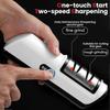 Knife Sharpener Professional 2-Stage Electric Knife Sharpener, Knife Sharpener for Kitchen Knives with Quick Sharpening and Polishing Function, Easy