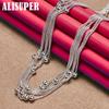 925 Sterling Silver Small Smooth Bead Ball Grapes Necklace 18 Inches Chain Jewelry