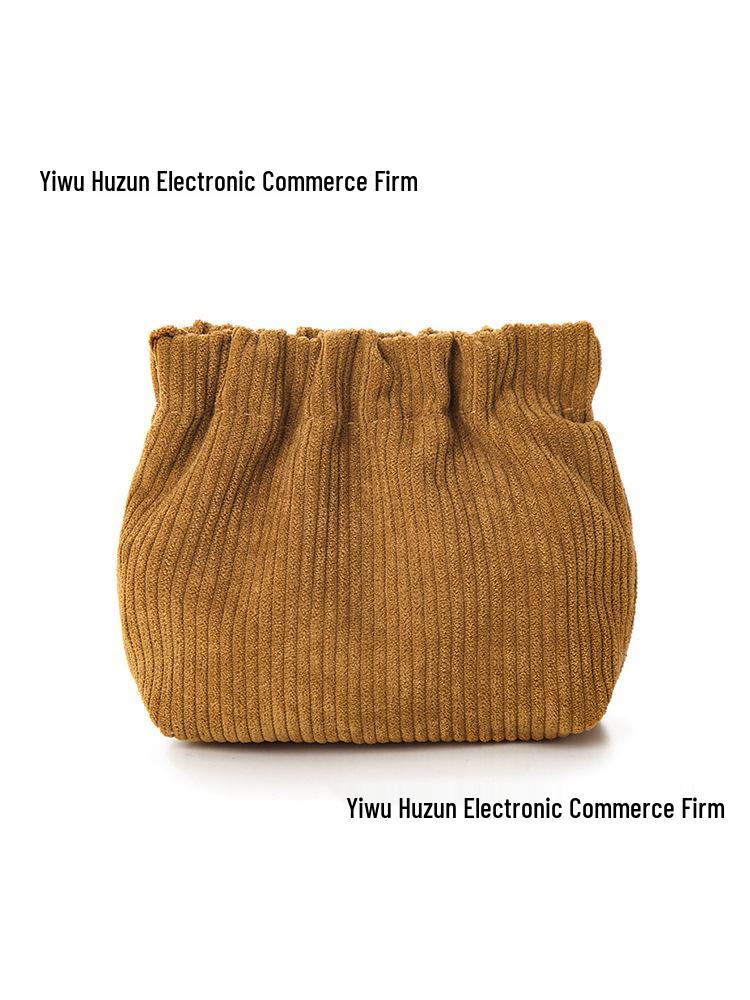 Вельветовый кошелек на кнопке для макияжа и украшений