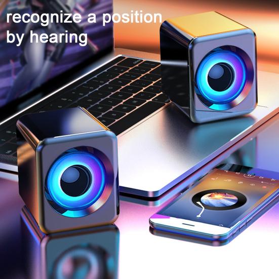 1 пара компьютерных динамиков, сабвуфер, USB, Bluetooth-совместимый, проводной, портативный мини-динамик, стереозвук без задержки, громкоговоритель, ПК, ноутбук, ноутбук