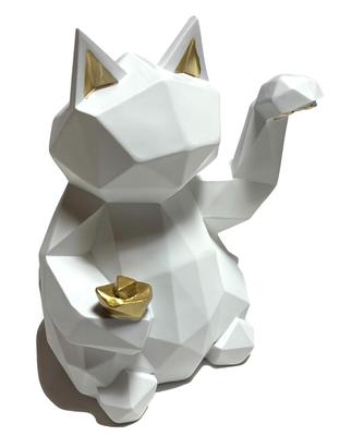 Lucky Cat Объект Стильный скандинавский стиль Украшение интерьера [Natura Style] (Белый, Большой)