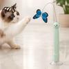Interactive Wand for Cats Electric Butterfly Cat Wand, Rechargeable Toy, 360 Spinning Self-Play Portable Pet Entertainment Products with 2 Modes,