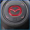 Для Mazda 6 3 CX5 5 2 323 CX7 Demio Atenza Axela MX30 CX30 CX3 CX9 RX8 RX7 ABS Наклейка на центр рулевого колеса автомобиля Аксессуары