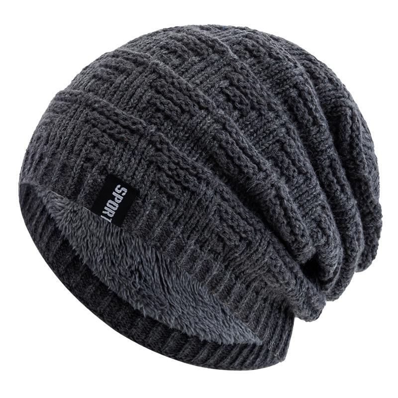 Beanie Daily Unisex New Style Hat Plush Fur Lined Hats For Men Women Keep Warm Knitted Hat Fashion Solid Ski Sports Winter Cap