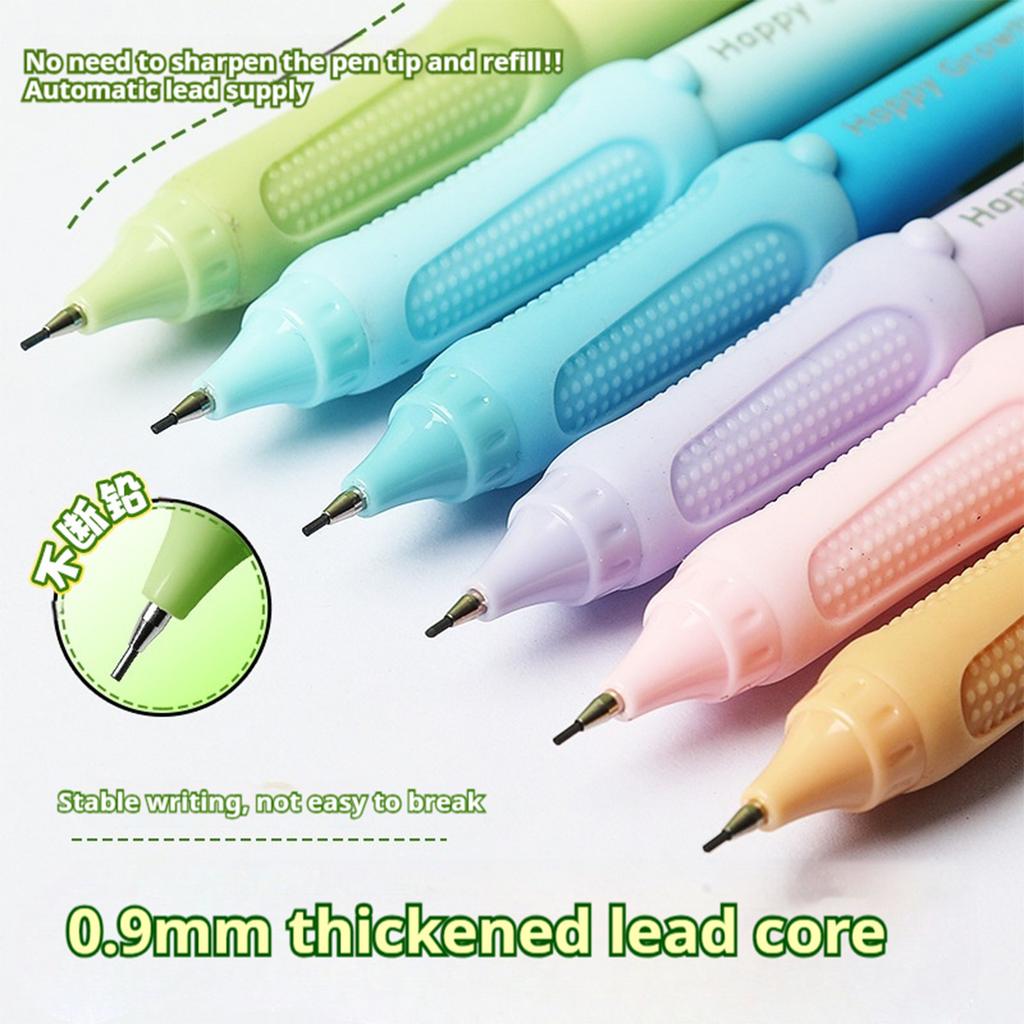 Автоматический карандаш LanGou 0,9 мм с грифелем против поломки для детей, для школы, для рисования, для черчения, с удобным захватом, со сменным грифелем, с кнопкой