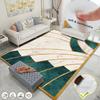 Modern Style Geometric Carpet Living Room Decor Green Carpets Sofa Tea Table Side Foot Mat Bedroom Bedside Rug Non-slip Washable