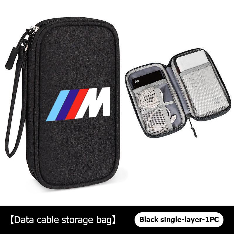 For BMW 3 Car Styling Digital Storage Bag Oxford Cloth Cable Tools Travel Purse For BMW M Sport M2 M3 M4 M5 M6 E46 E90 E60 F10 F20 E87 X3