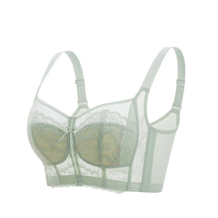 Lace Lingerie Women's Thin Adjustable Bra Breast Retraction Full-cup Bra Push Up Bra
