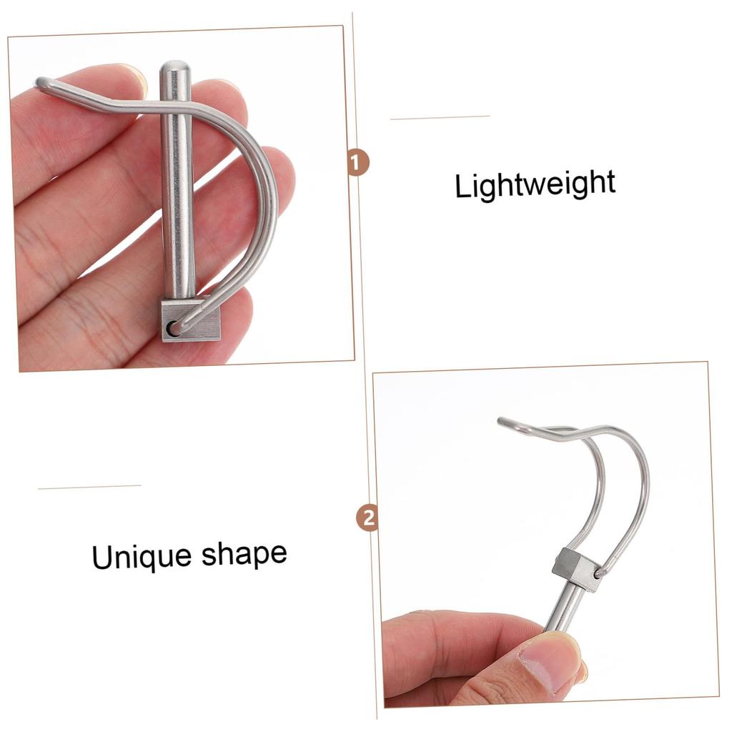 COSMEVIVI 2pcs Quick Release Bayonet Shaft Lock Pin Trailer Coupler Pin Wire Lock Pin