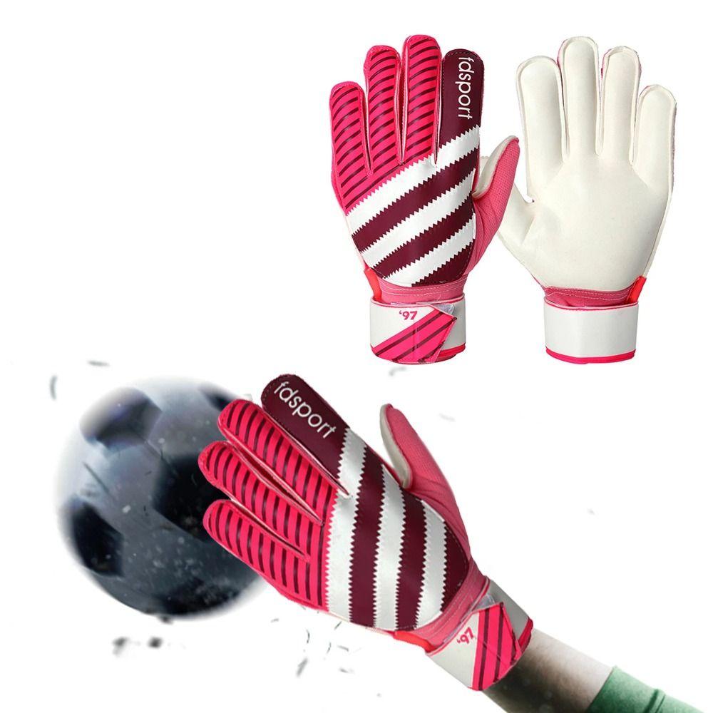 1Pair Non-slip Football Soccer Goalie Gloves Latex Football Training Gloves Adults Kids
