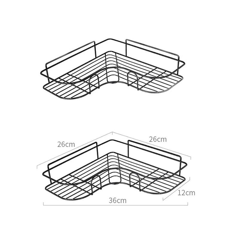 1 шт. Полка для ванной комнаты, настенная, угловая, полки для хранения, держатель для шампуня, косметическая стойка, железная корзина для душа, органайзер для ванной комнаты