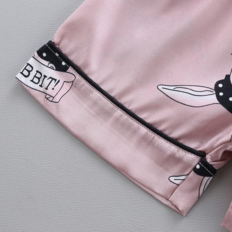 Детские пижамы, комплект одежды для малышей, детская одежда для сна с мультяшным принтом, осенняя хлопковая ночная рубашка для мальчиков и девочек, пижамы с животными, пижамный комплект