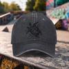 Tribal Turtle Print Washed Baseball Cap Adjustable Outdoor Accessory Unisex Cotton Duckbill Hat
