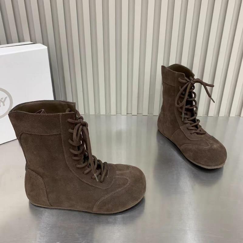 Женские балетки Короткие ботинки Мода Шнуровка Замша Повседневная обувь 2025 Зима Кроссовки Дизайнер Новые тренды Ботильоны Уютные Zapatillas