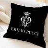 E-Emilio P-Pucci Logo Personalized Pillow Cover Kids Bedroom Wild Party Decor Pillowcase Kid Birthday Shower Gift