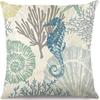 Summer Hot Style Ocean Style Pillow Beach Shell Pattern Blue Pillow Case Home Sofa Pillow Case Cushion Cover