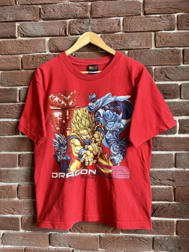 Rare Vintage 2001 Dragon Ball Z Manga Anime Red M Unisex T-Shirt