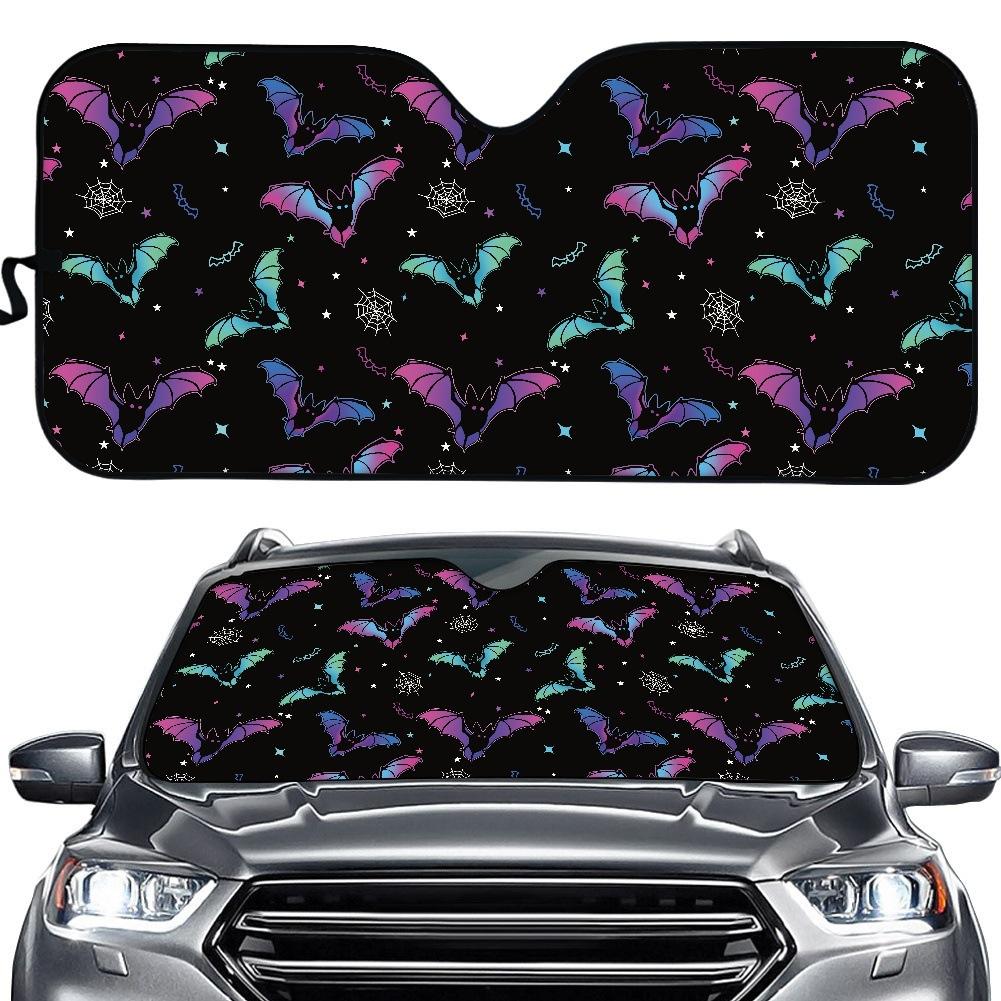 Thriller Spider Web Color Bat Pattern Insulation Sunshade Front Windshield Windshield Sunshade Car Sunshade