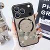 Magnetic Retro Butterfly Pattern Phone Case For iPhone 17 15 16 Pro Max 14 13 Pro 17 For Magsafe Wireless Charge Soft Edge Cover