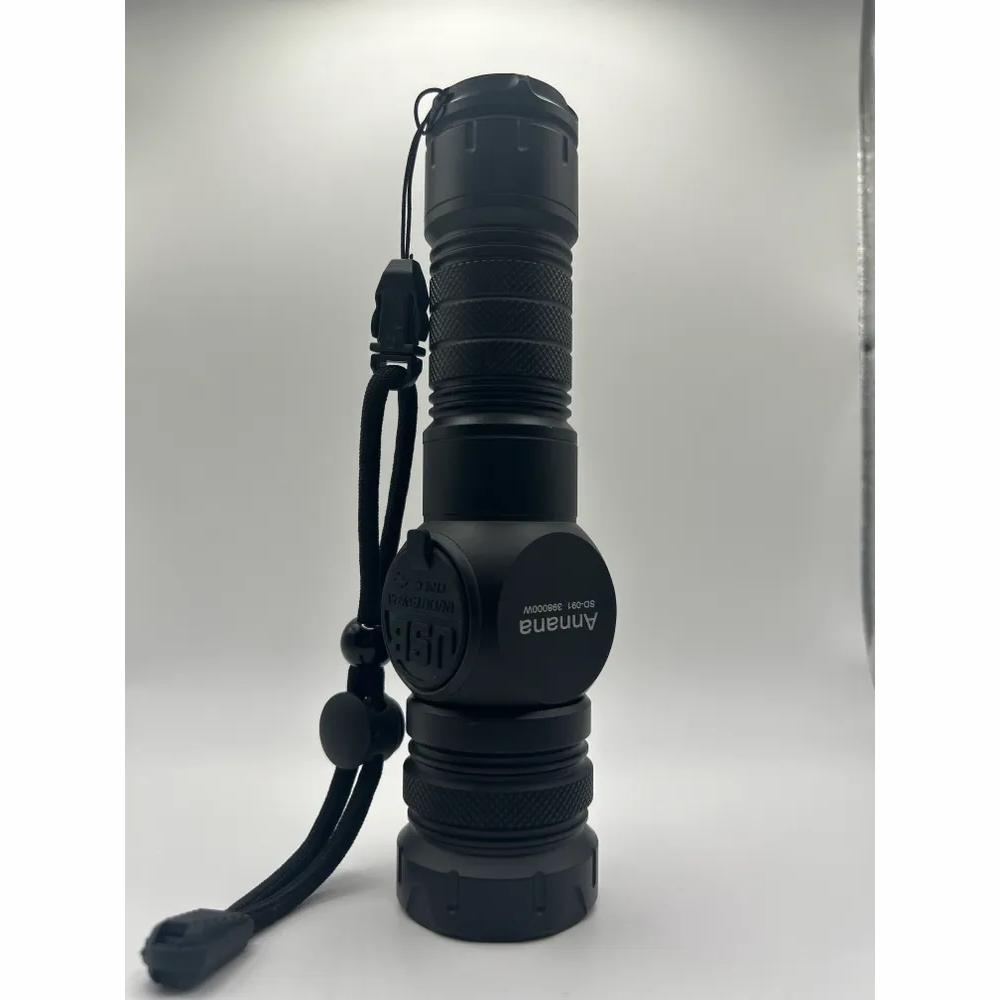 Handheld rechargeable laser LED flashlight with display