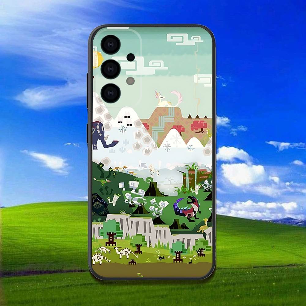 Чехол для телефона Game M-Monster-Hunter для Samsung Galaxy A13, A21s, A22, A31, A32, A52, A53, A71, A80, Мягкий черный корпус