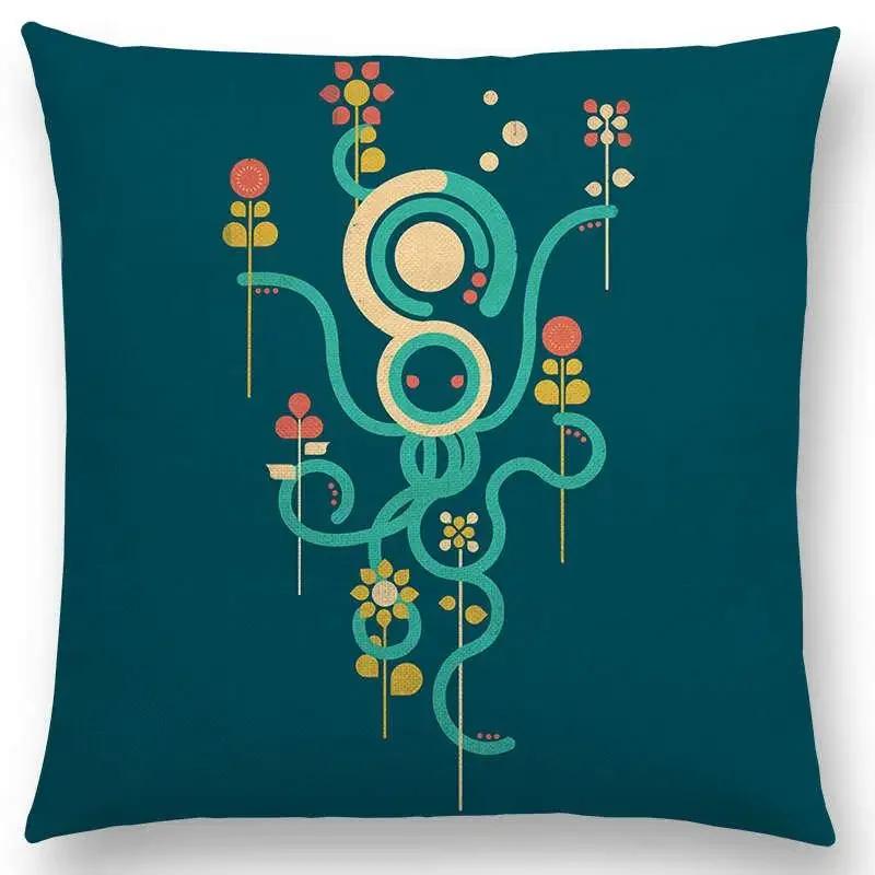 Последние мультяшные животные Милая акула Кошка Птица Жираф Пингвин Кит Белый медведь Бегемот Панда Чехол для подушки Автомобильный диван Наволочка