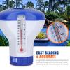 Pool Chemical Dispenser with Thermometer Floating Chlorine Tablets Dispenser Spa Chemical Dispenser
