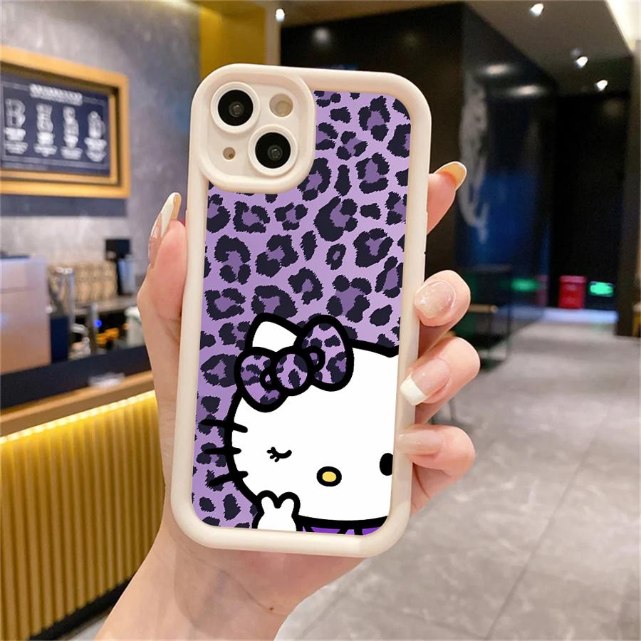 Аниме Х-елло К-итти Милый чехол для телефона для iPhone 16 15 Pro Max 13 12 11 Pro 14ProMax 16Plus XS Max XR 7 8 SE 16e Мягкий чехол