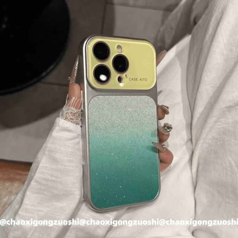 Роскошный чехол для телефона с блестками IPhone 15 16 17 Pro Max Ins Эстетичный Полностью закрывающий Акриловый корпус с дизайном