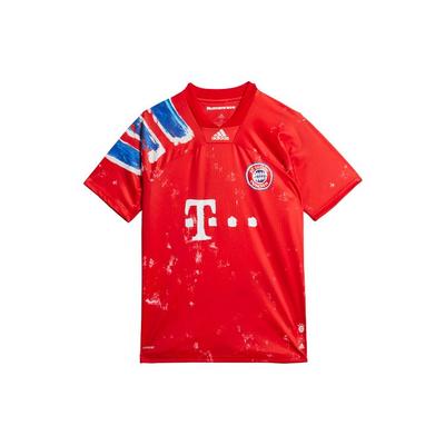 adidas Human Race Soccer Sport с коротким рукавом Джерси 91-93 сезона Бавария Футбольный клуб Мужские топы Красный GJ9088